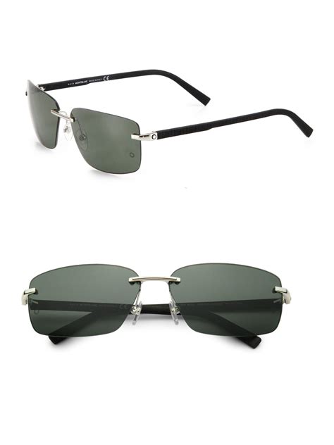 rimless sunglasses rectangular